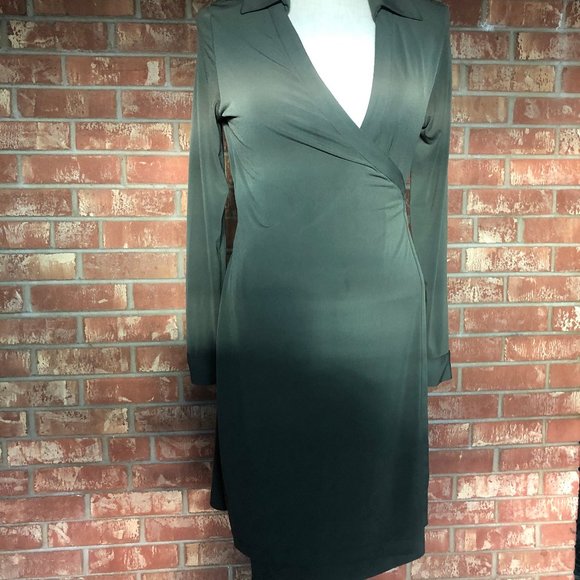 calvin klein dark green dress